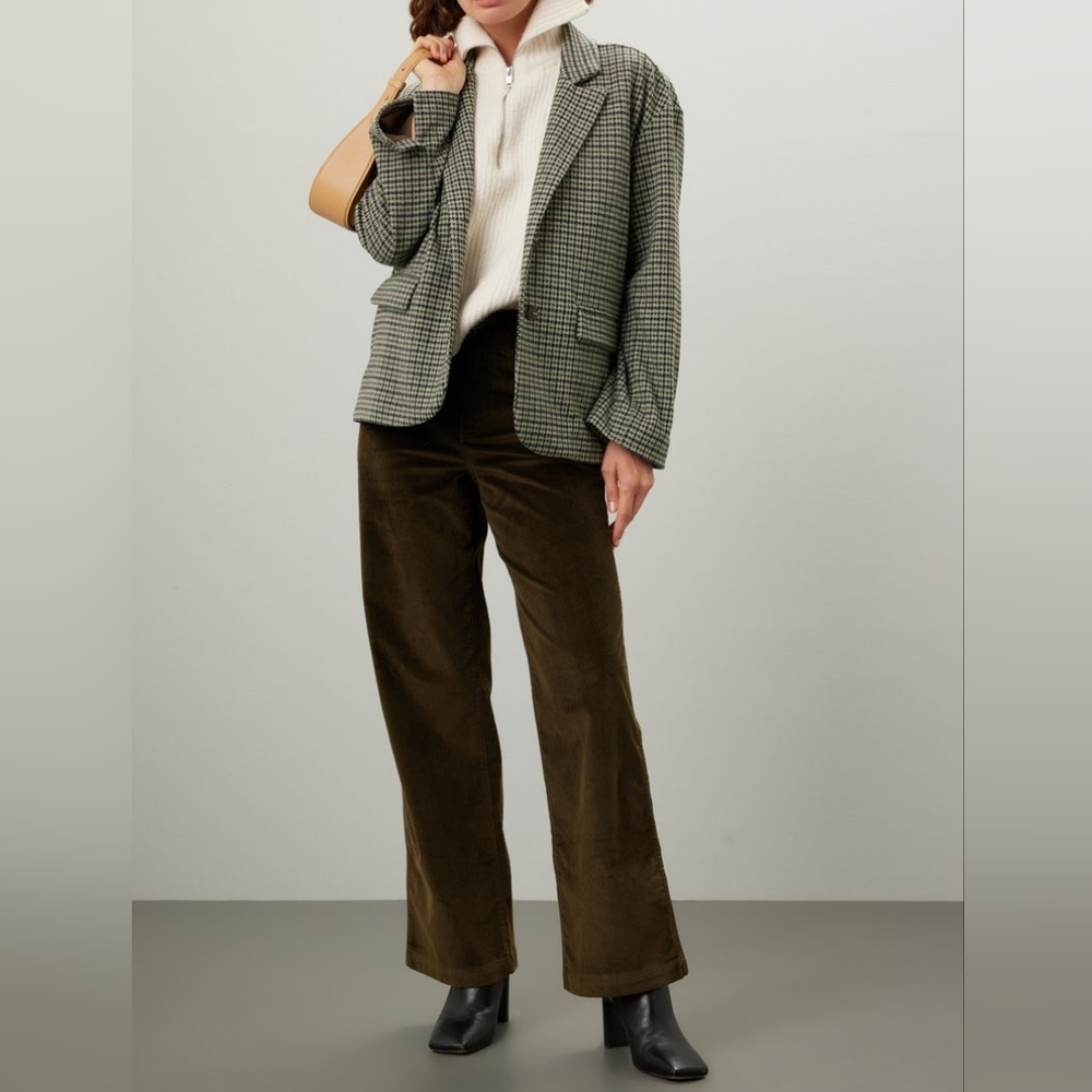 New! Madewell Emmett Corduroy Pants 33 petite in expedition green
